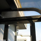 Veranda in alluminio ossidato nero, tetto curvo in policarbonato a doppia parete [2]